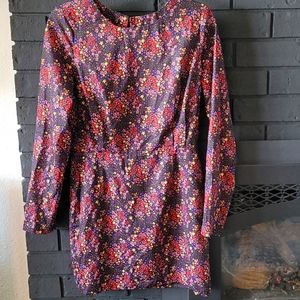 Long sleeve short dress, open back